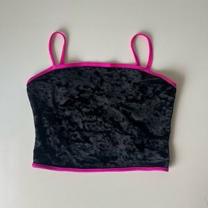 REVOLVE Gianna velvet pink & black top